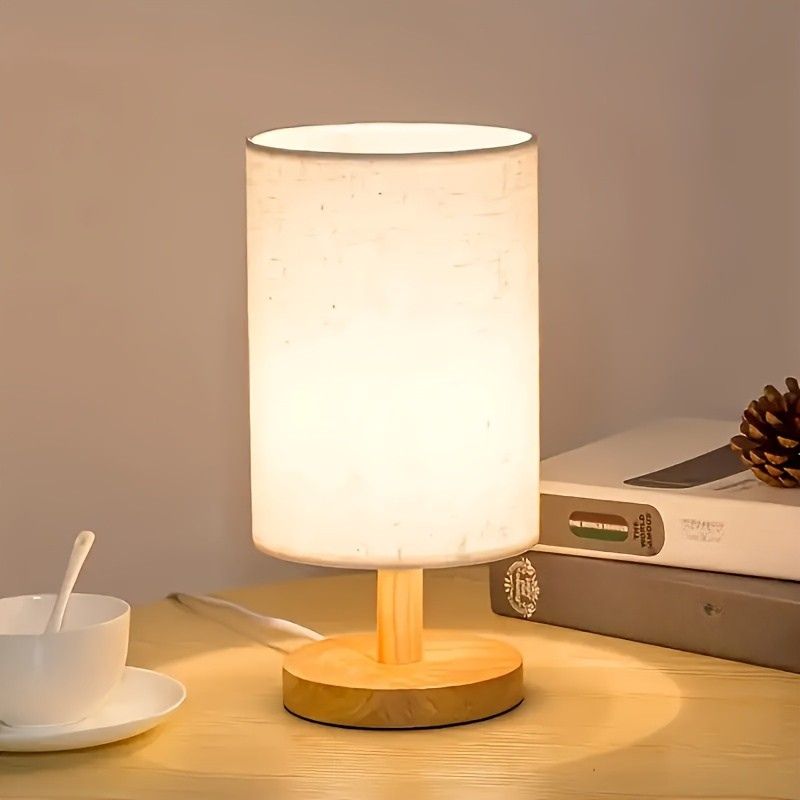 Schreibtischlampe in Leinen