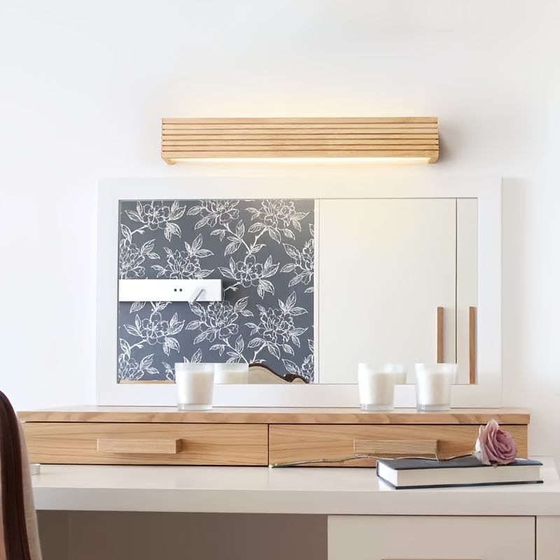 LED-Wandleuchte aus Holz – Warmes Licht