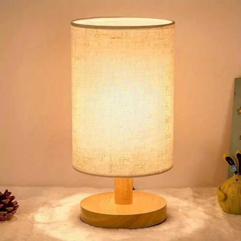 Schreibtischlampe in Leinen