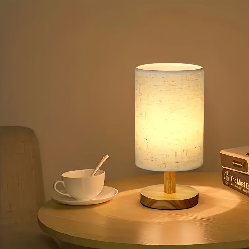 Schreibtischlampe in Leinen