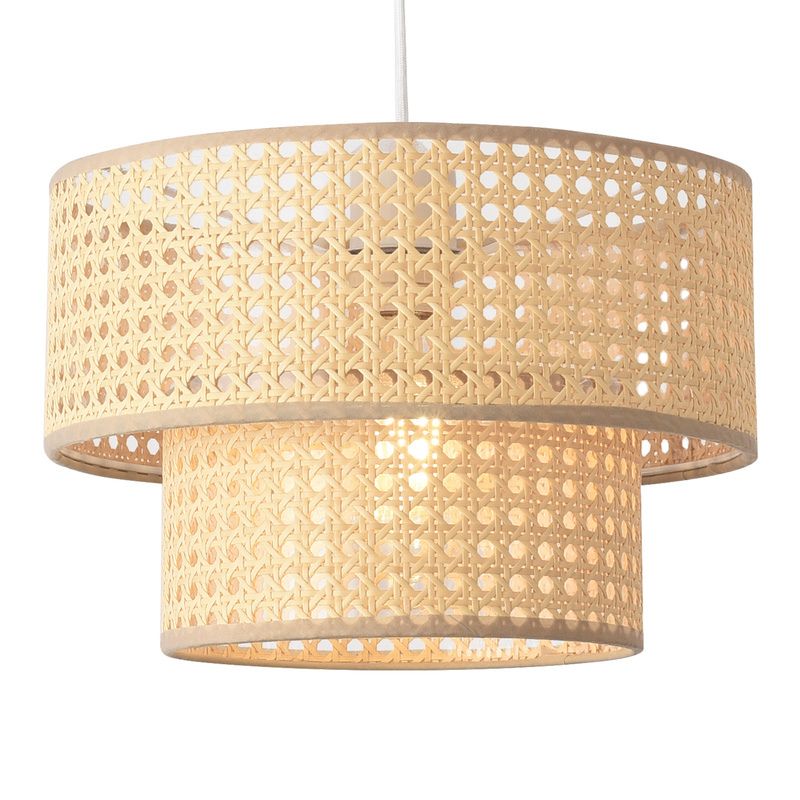 Hängelampe aus Rattan