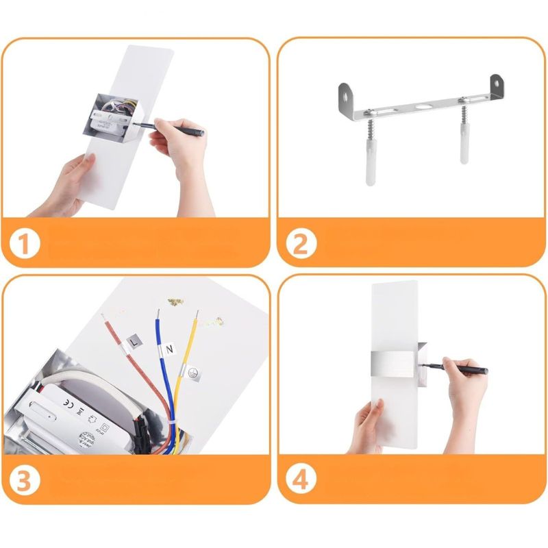 Acryl LED Wandleuchten-Set