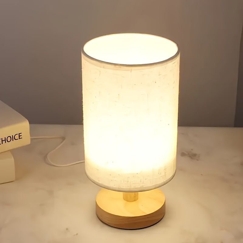 Schreibtischlampe in Leinen