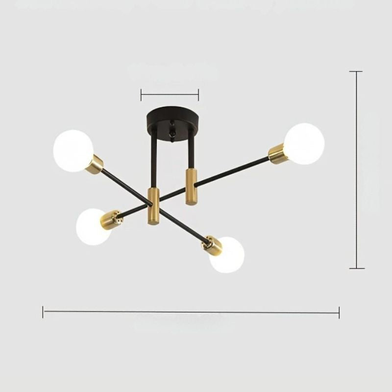 Industrielle Deckenleuchte Satelliten-Stil