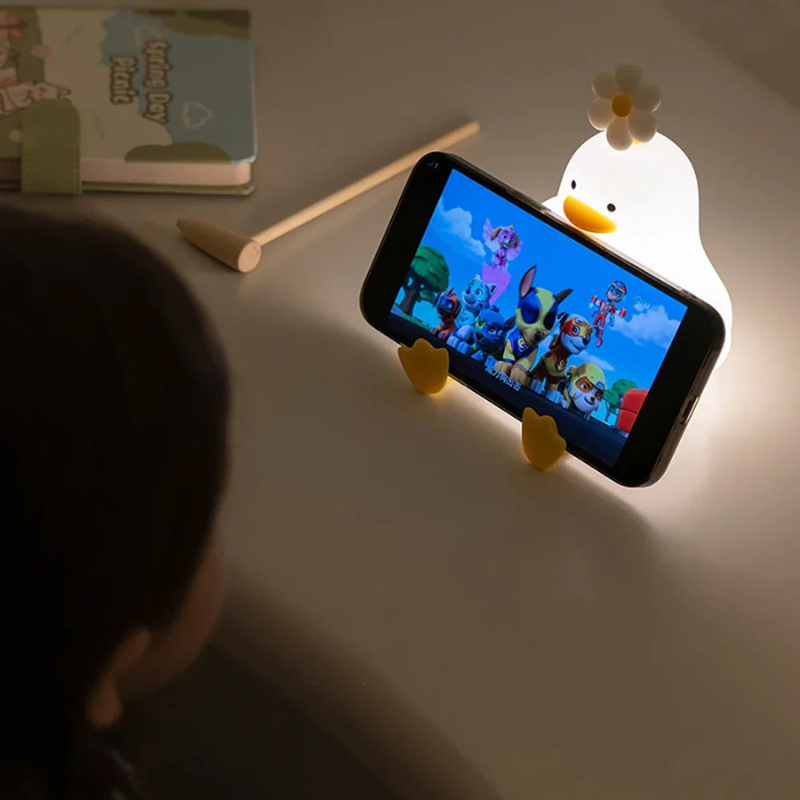 Niedliches Nachtlicht für Kinder in Entenform mit warmem Licht und einstellbarer Helligkeit