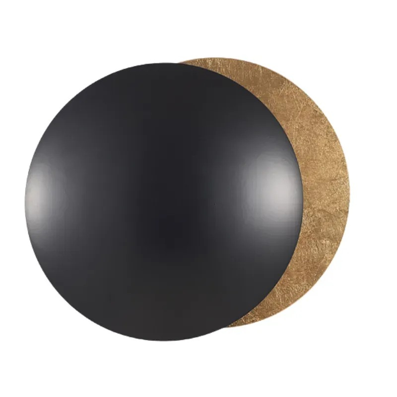 Goldene Zweischeiben-Wandleuchte mit verstellbarem, drehbarem Design und warmem LED-Licht