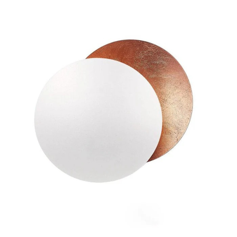 Goldene Zweischeiben-Wandleuchte mit verstellbarem, drehbarem Design und warmem LED-Licht
