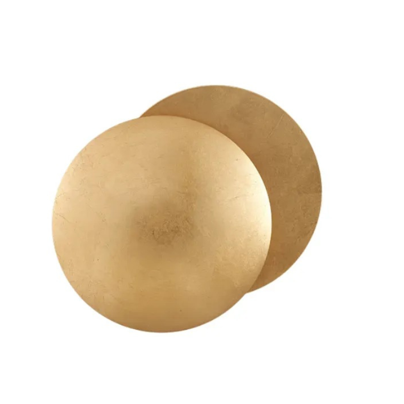 Goldene Zweischeiben-Wandleuchte mit verstellbarem, drehbarem Design und warmem LED-Licht