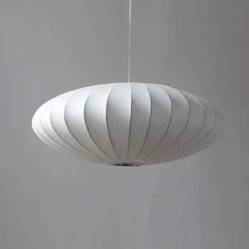 Luxuriöse Seidenpendelleuchte mit Kristallkrone, elegante Beleuchtung für moderne Innenräume.
