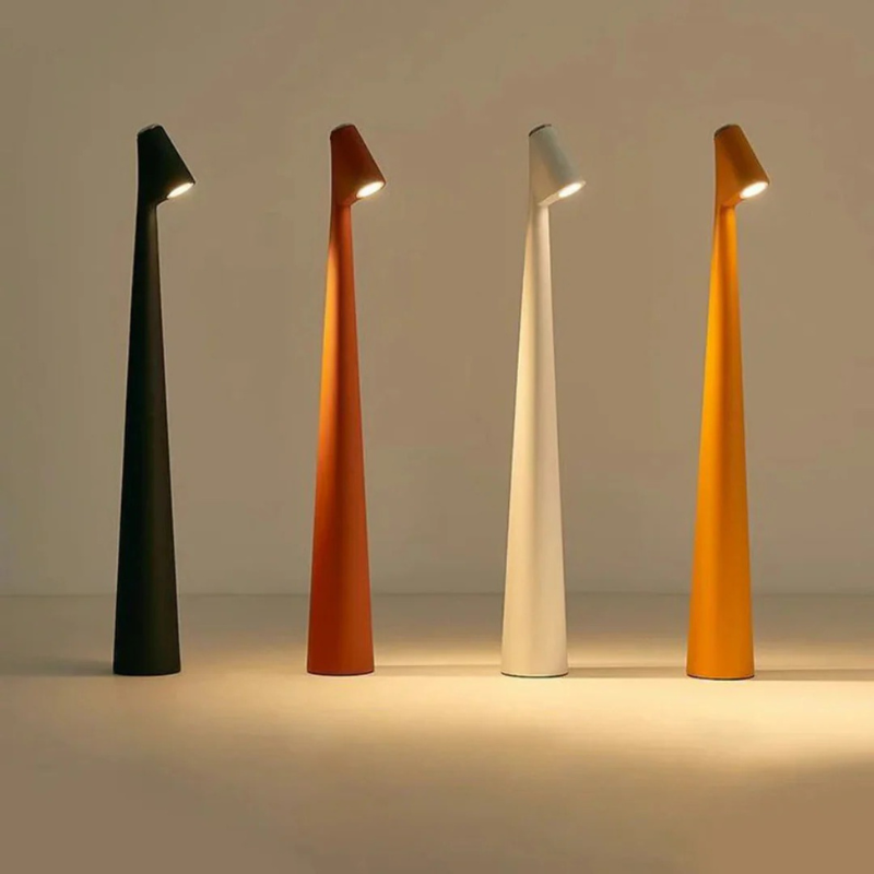 Kabellose skandinavische minimalistische LED-Tischlampe mit USB-C-Ladefunktion, Touch-Steuerung und dimmbarer Beleuchtung