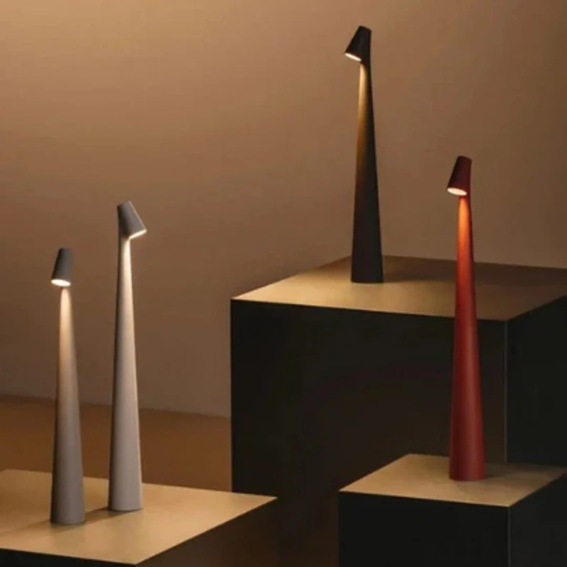 Kabellose skandinavische minimalistische LED-Tischlampe mit USB-C-Ladefunktion, Touch-Steuerung und dimmbarer Beleuchtung