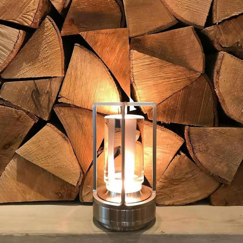 Elegante Kristall-Tischlampe mit Touch-Dimmer und wiederaufladbarem USB-Design