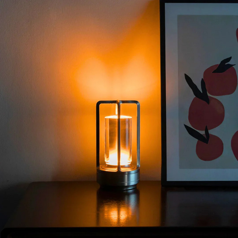 Elegante Kristall-Tischlampe mit Touch-Dimmer und wiederaufladbarem USB-Design