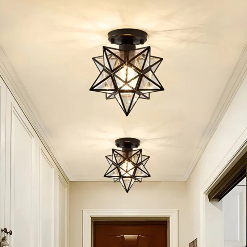Elegante LED-Deckenleuchte mit Sternenhimmel-Effekt, modernem Design und wahlweise warm- bis kaltweißem Licht, ideal für jeden Raum.