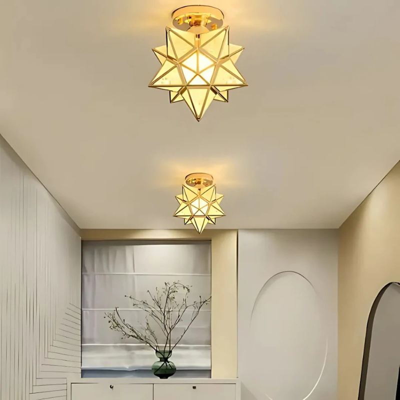 Elegante LED-Deckenleuchte mit Sternenhimmel-Effekt, modernem Design und wahlweise warm- bis kaltweißem Licht, ideal für jeden Raum.