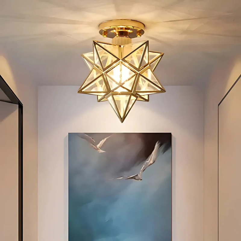 Elegante LED-Deckenleuchte mit Sternenhimmel-Effekt, modernem Design und wahlweise warm- bis kaltweißem Licht, ideal für jeden Raum.