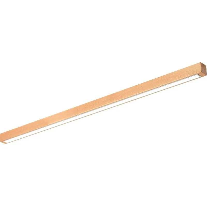 Rechteckige Wandleuchte aus Holz mit Acryldiffusor, 60 cm lang, mit zwei Lichtquellen