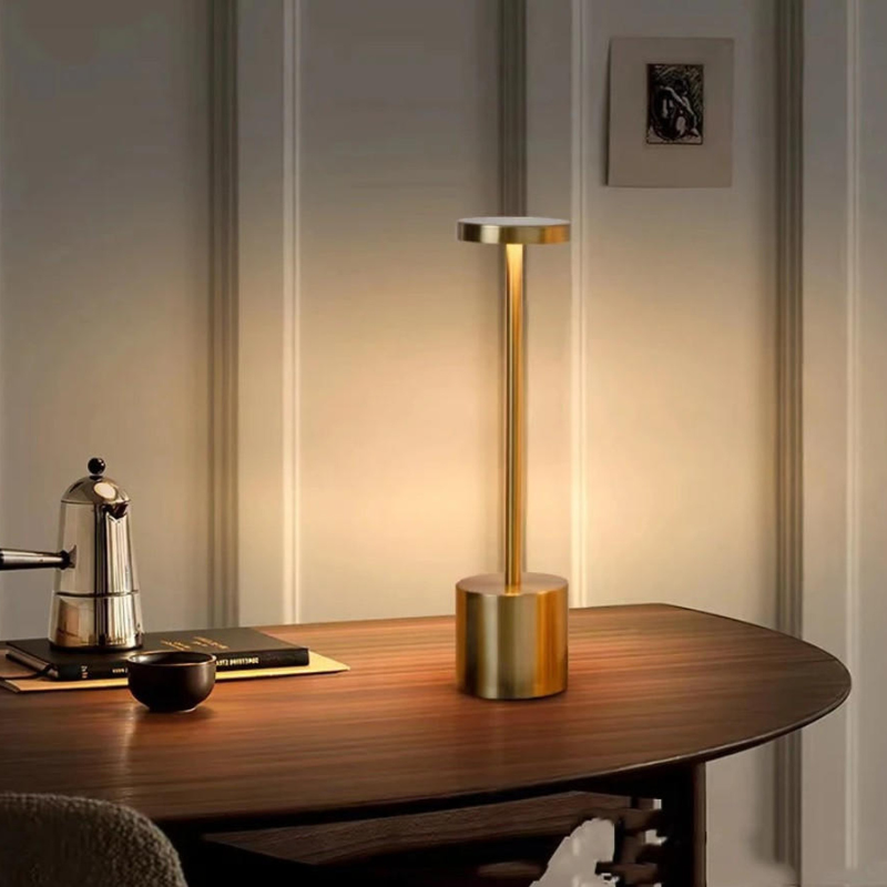 Kabellose, wiederaufladbare Tischlampe im Retro-Stil mit dimmbarem, warmem LED-Licht