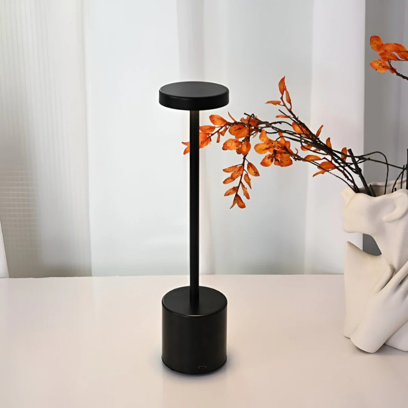 Kabellose, wiederaufladbare Tischlampe im Retro-Stil mit dimmbarem, warmem LED-Licht