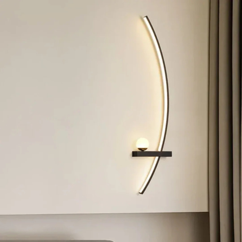 Moderne, luxuriöse LED-Wandleuchte in minimalistischem Design, energieeffiziente Innenbeleuchtung für Wohnzimmer, Schlafzimmer oder Flur.