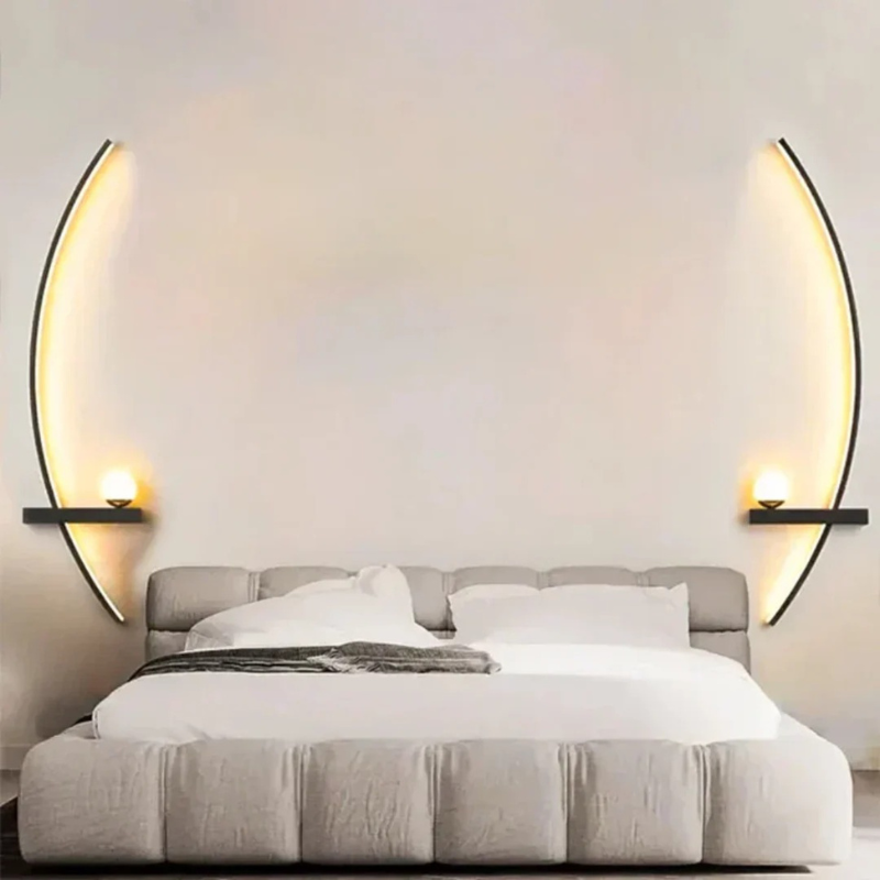 Moderne, luxuriöse LED-Wandleuchte in minimalistischem Design, energieeffiziente Innenbeleuchtung für Wohnzimmer, Schlafzimmer oder Flur.