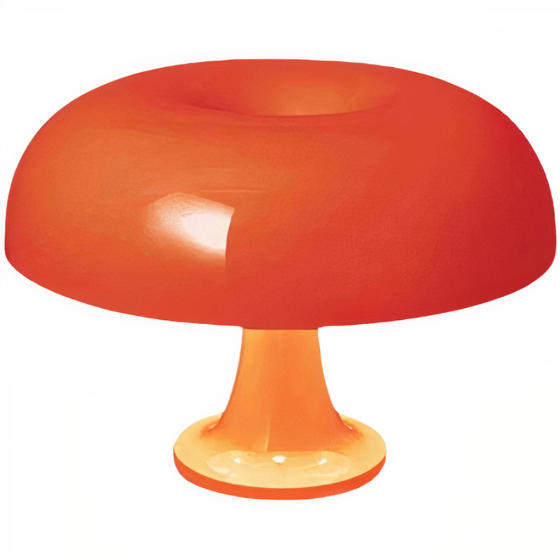 Minimalistische LED-Tischleuchte in Pilzform mit dimmbarem, warmem Licht im nordischen Mid-Century-Stil