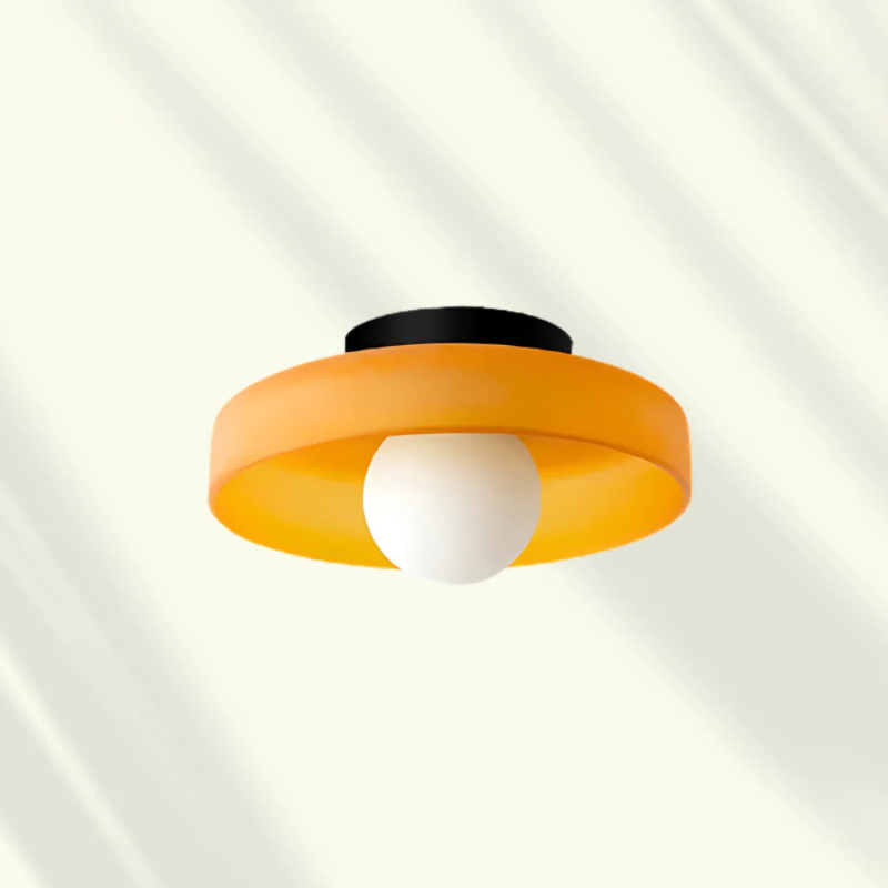 Moderne runde LED-Deckenleuchte mit Glasoberfläche, energieeffiziente Beleuchtung für Wohn- und Schlafzimmer