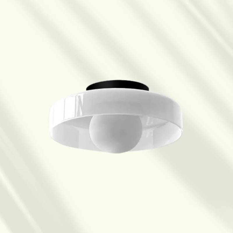 Moderne runde LED-Deckenleuchte mit Glasoberfläche, energieeffiziente Beleuchtung für Wohn- und Schlafzimmer