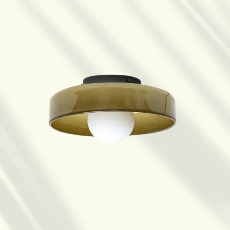 Moderne runde LED-Deckenleuchte mit Glasoberfläche, energieeffiziente Beleuchtung für Wohn- und Schlafzimmer
