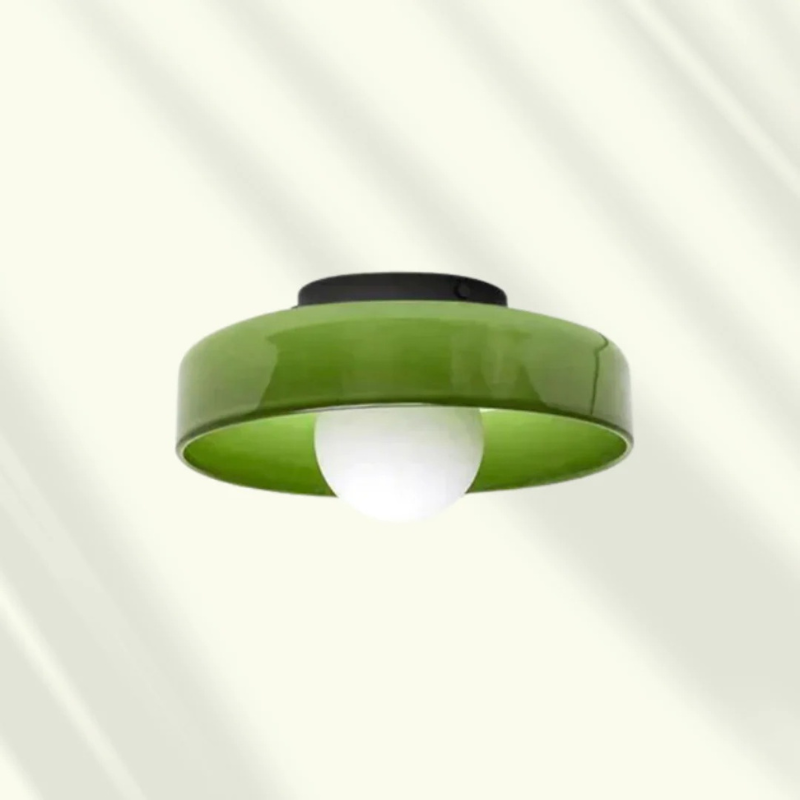Moderne runde LED-Deckenleuchte mit Glasoberfläche, energieeffiziente Beleuchtung für Wohn- und Schlafzimmer
