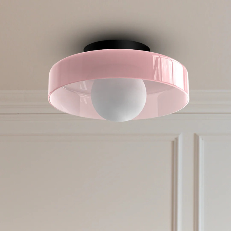Moderne runde LED-Deckenleuchte mit Glasoberfläche, energieeffiziente Beleuchtung für Wohn- und Schlafzimmer