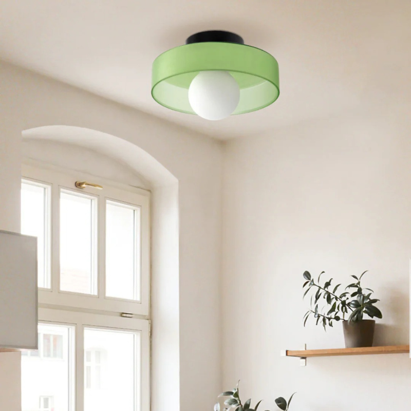 Moderne runde LED-Deckenleuchte mit Glasoberfläche, energieeffiziente Beleuchtung für Wohn- und Schlafzimmer