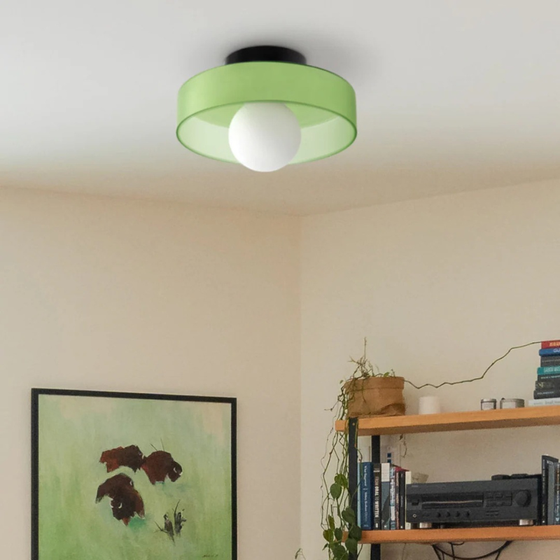 Moderne runde LED-Deckenleuchte mit Glasoberfläche, energieeffiziente Beleuchtung für Wohn- und Schlafzimmer
