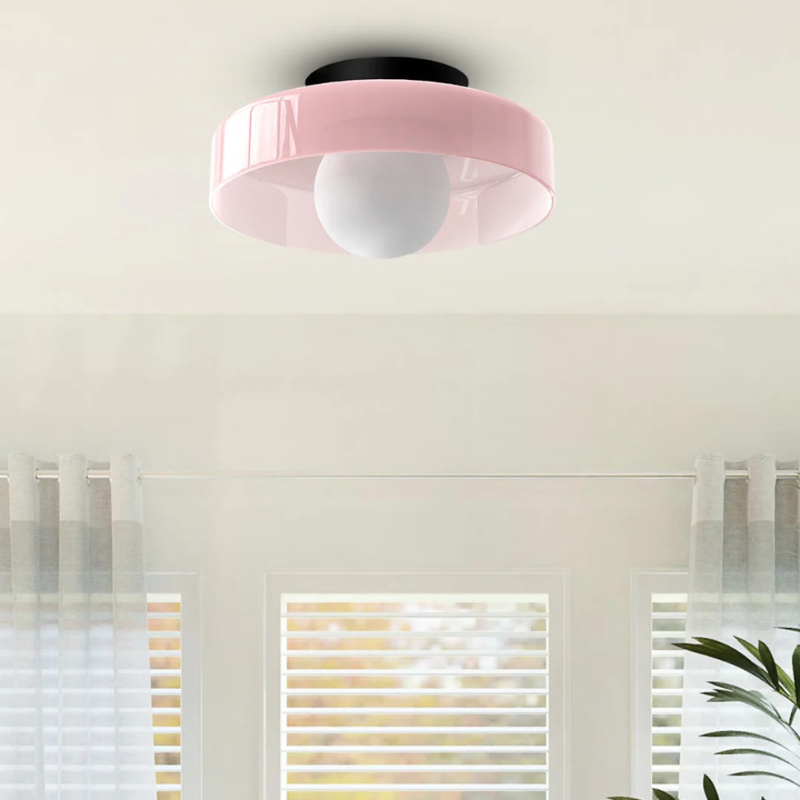 Moderne runde LED-Deckenleuchte mit Glasoberfläche, energieeffiziente Beleuchtung für Wohn- und Schlafzimmer