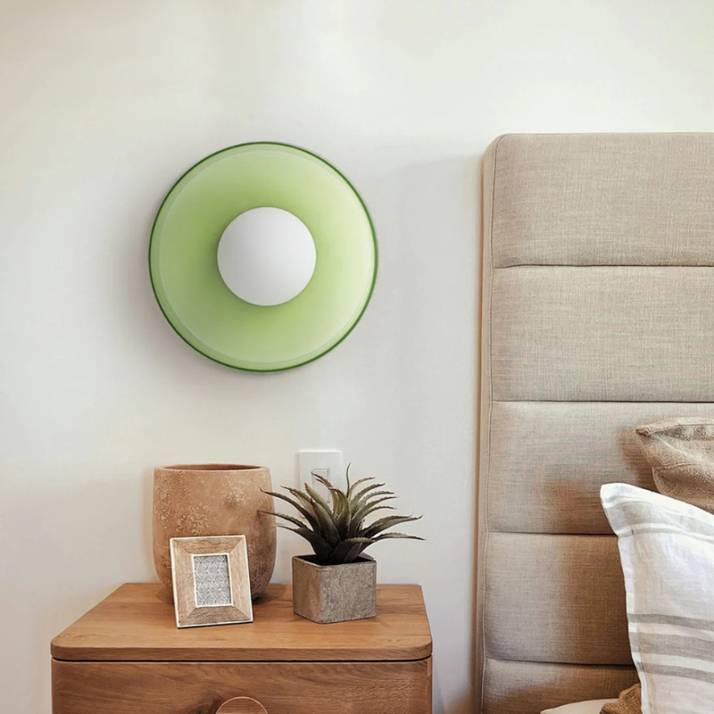 Moderne runde LED-Deckenleuchte mit Glasoberfläche, energieeffiziente Beleuchtung für Wohn- und Schlafzimmer