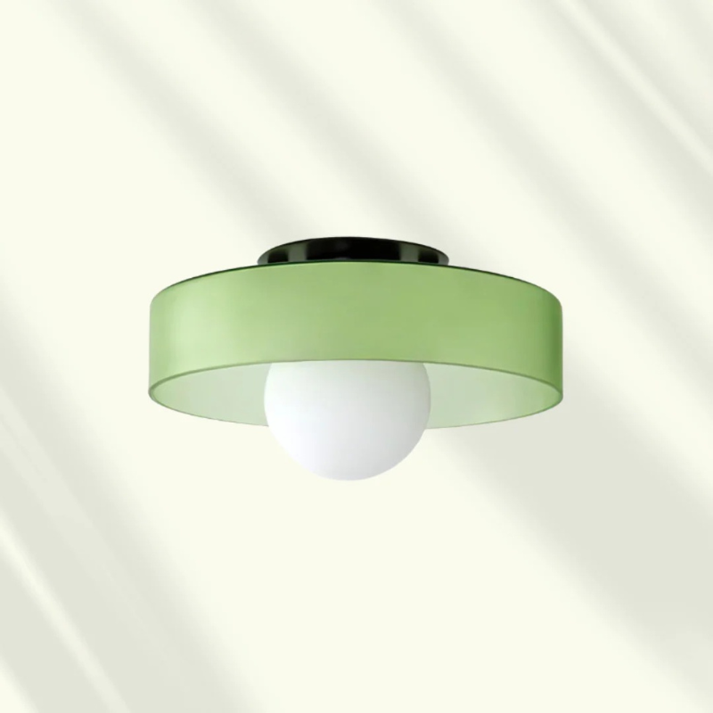 Moderne runde LED-Deckenleuchte mit Glasoberfläche, energieeffiziente Beleuchtung für Wohn- und Schlafzimmer