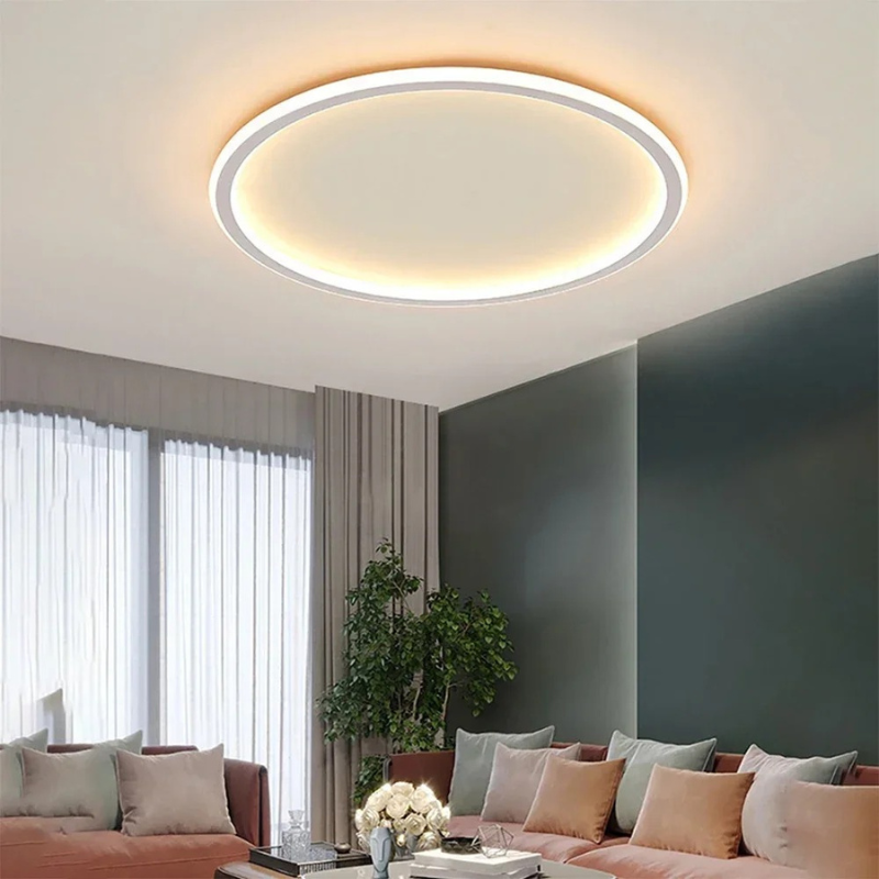 Nordische runde LED-Deckenleuchte im minimalistischen skandinavischen Design