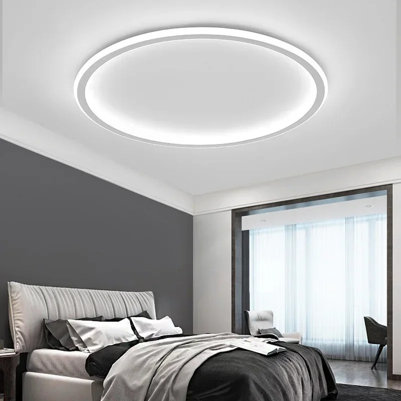 Nordische runde LED-Deckenleuchte im minimalistischen skandinavischen Design