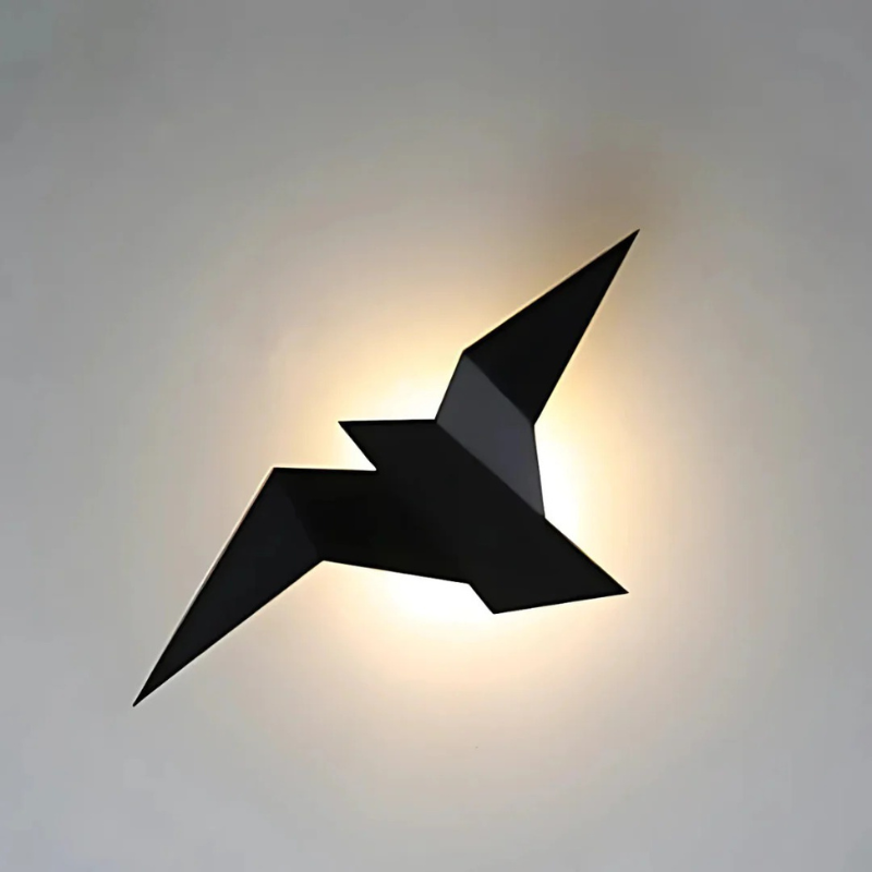 Wandleuchte im Origami-Stil im japanischen Design mit warmer LED-Beleuchtung für Schlafzimmer, Wohnzimmer oder Flur