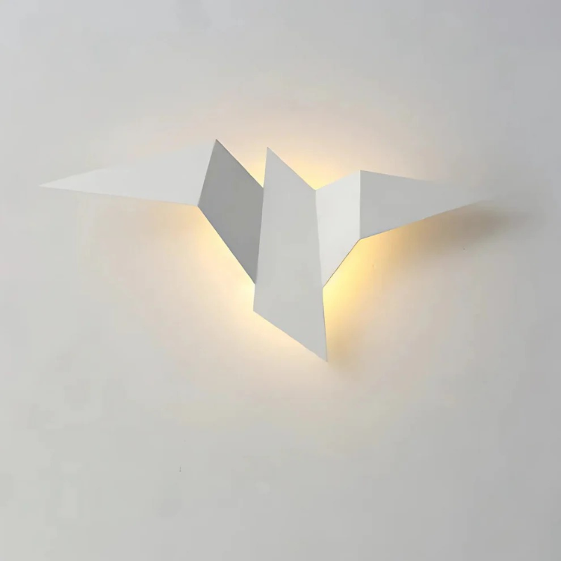 Wandleuchte im Origami-Stil im japanischen Design mit warmer LED-Beleuchtung für Schlafzimmer, Wohnzimmer oder Flur