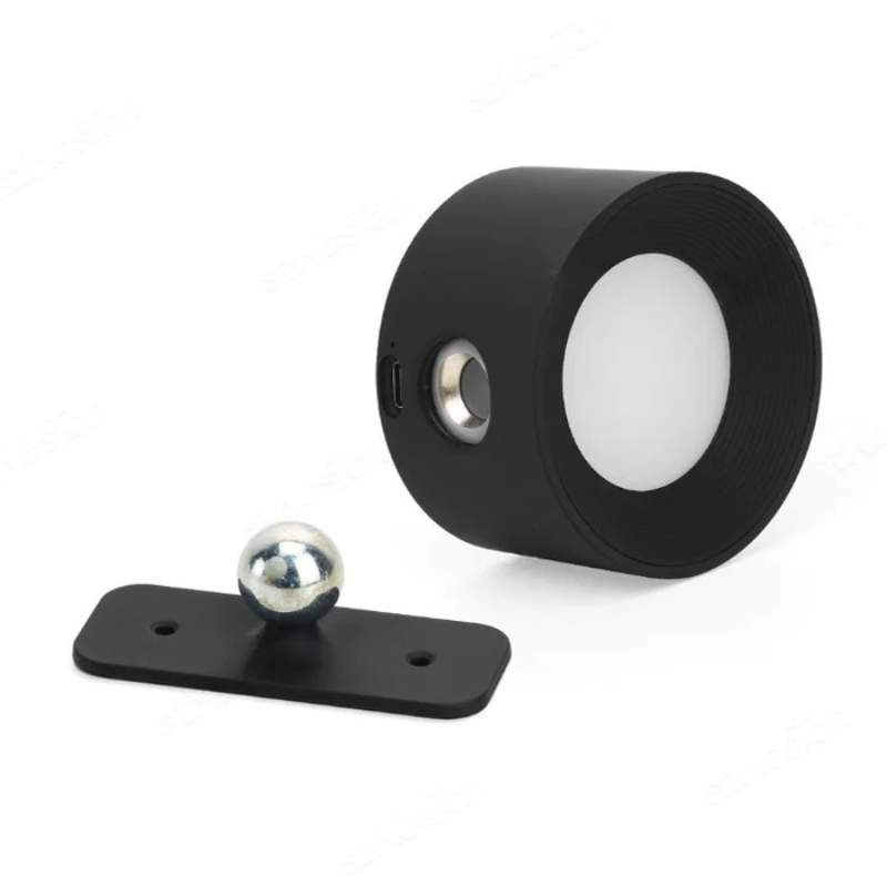 Kompakte kabellose LED-Wandleuchte mit Touch-Steuerung, 360°-Drehung und Magnethalterung