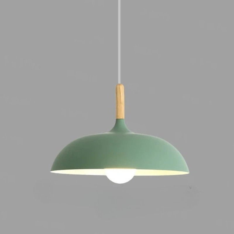 Skandinavische Eichenholz-Deckenleuchte mit verstellbarer Aufhängung und modernem, minimalistischem Design