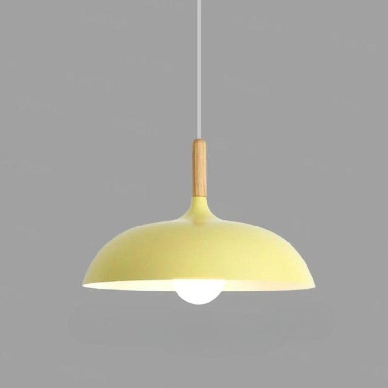 Skandinavische Eichenholz-Deckenleuchte mit verstellbarer Aufhängung und modernem, minimalistischem Design