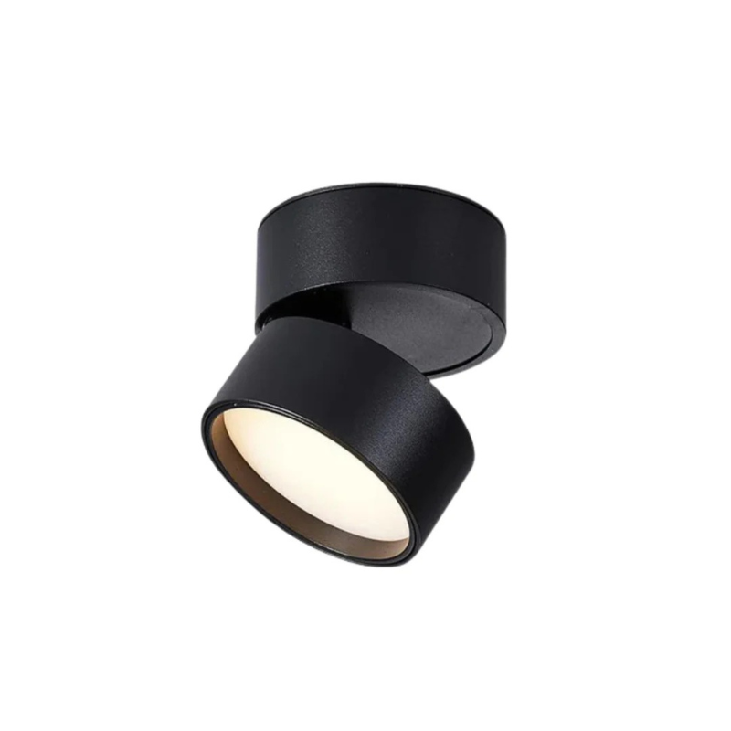 Verstellbare moderne LED-Deckenleuchte mit drehbarem Kopf in minimalistischem Aluminiumdesign, ideal für Wohnzimmer, Schlafzimmer und Flure.