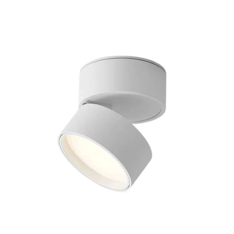 Verstellbare moderne LED-Deckenleuchte mit drehbarem Kopf in minimalistischem Aluminiumdesign, ideal für Wohnzimmer, Schlafzimmer und Flure.