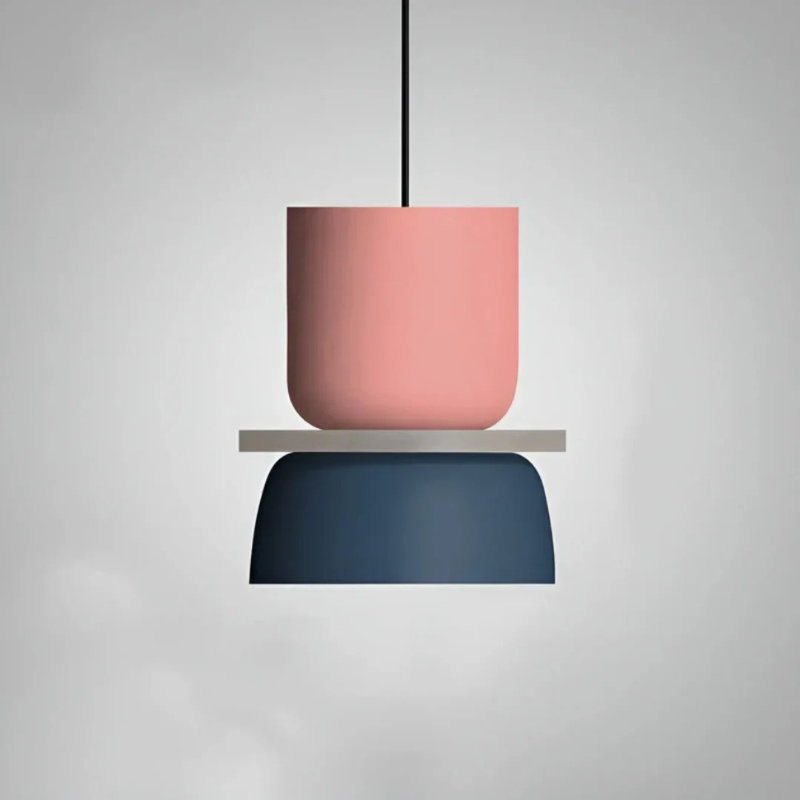 Farbenfrohe LED-Pendelleuchte im Macaron-Design mit energieeffizientem, warmem Licht