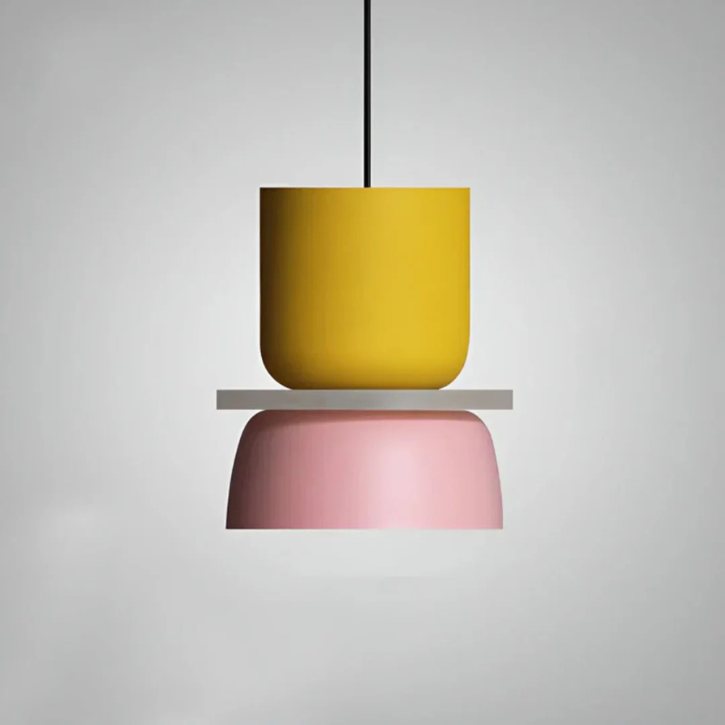 Farbenfrohe LED-Pendelleuchte im Macaron-Design mit energieeffizientem, warmem Licht