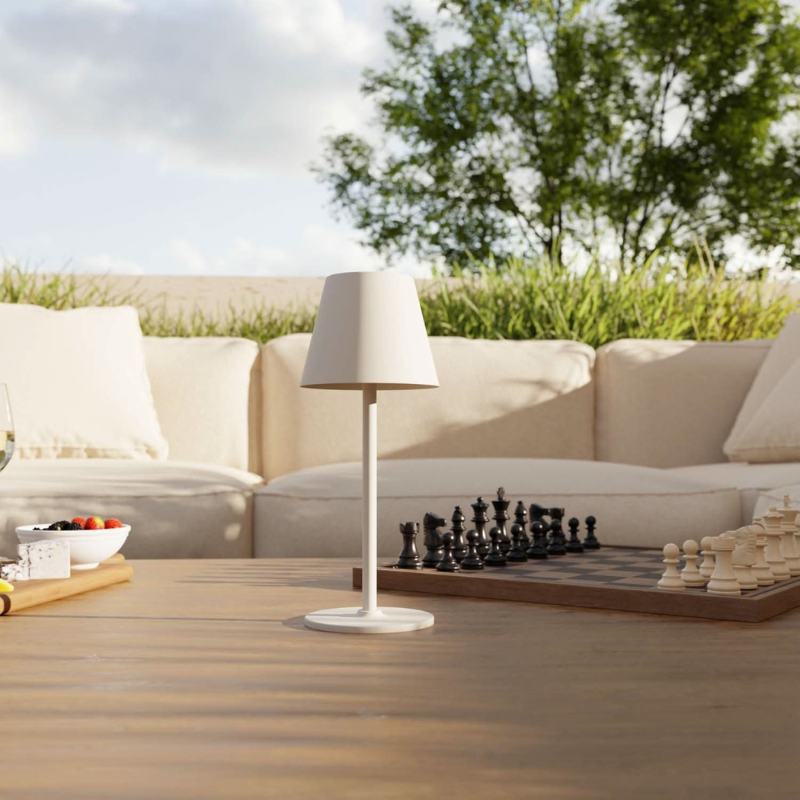 Moderne, wiederaufladbare Tischleuchte mit warmem Licht, Touch Control und schlankem Design